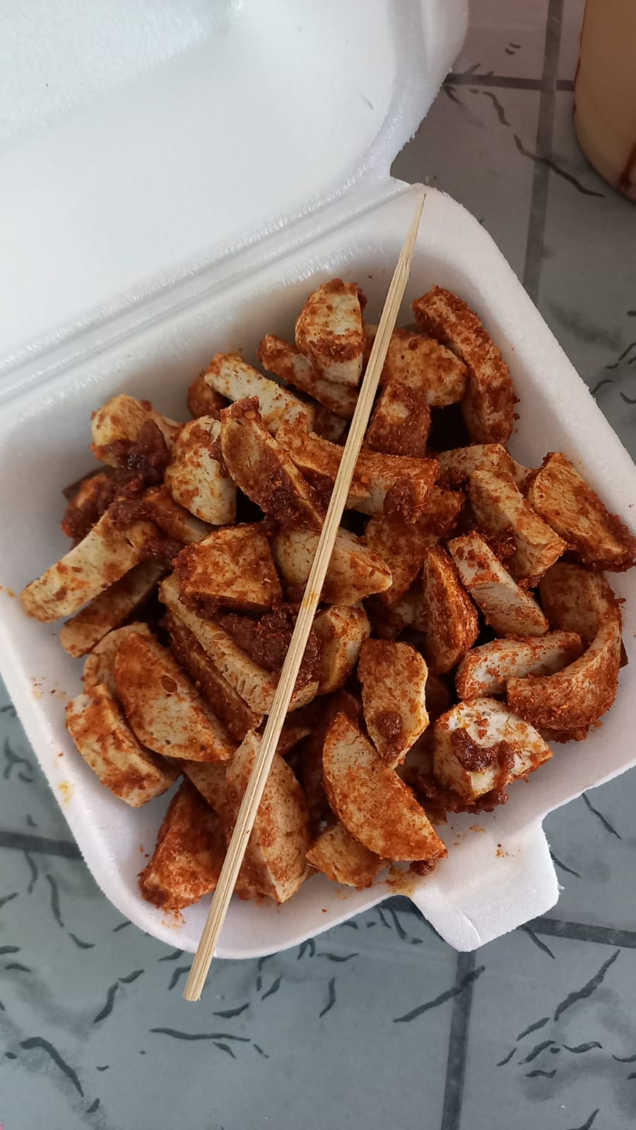 Pasta with lobster on white plate