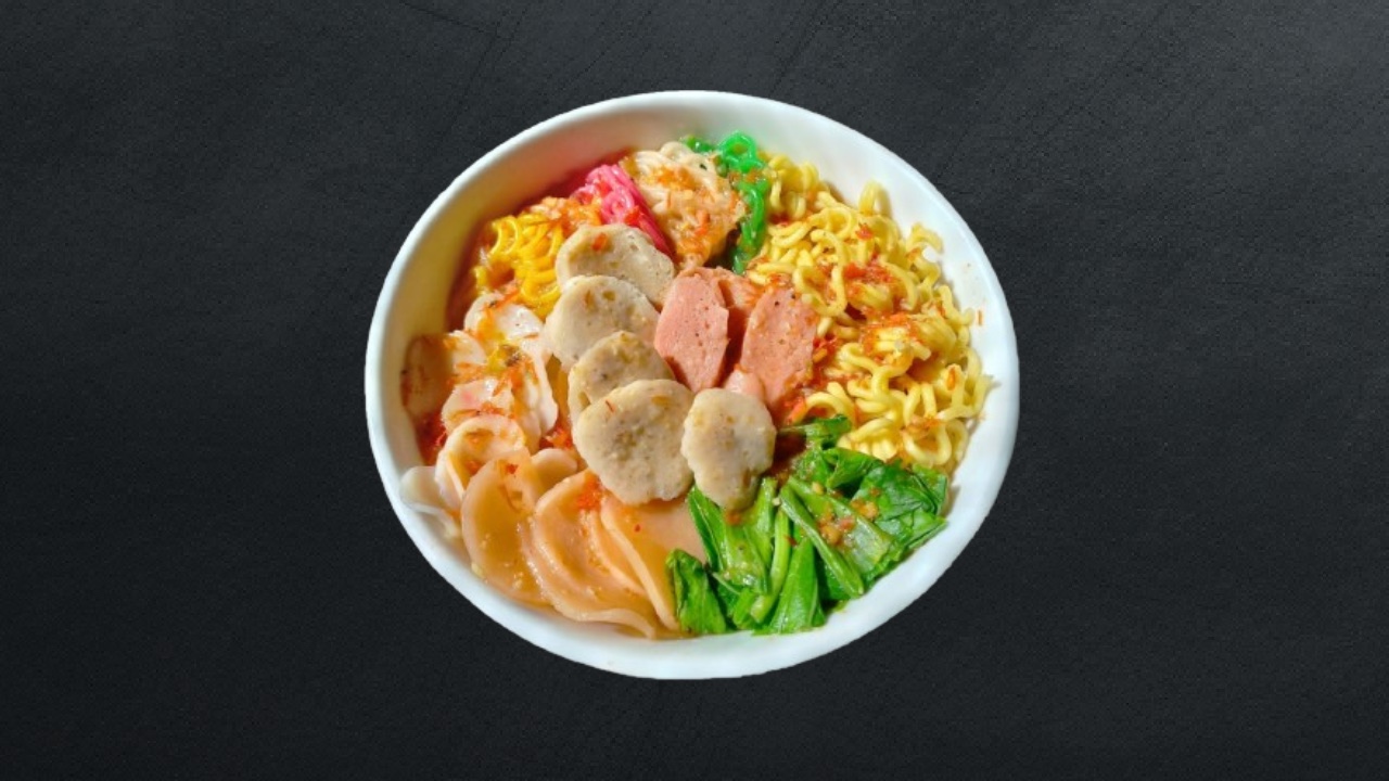 Pasta dish on white plate